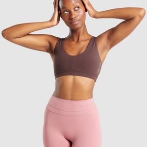 Gymshark Whitney Simmons V2 Cherry Chocolate Sports Bra